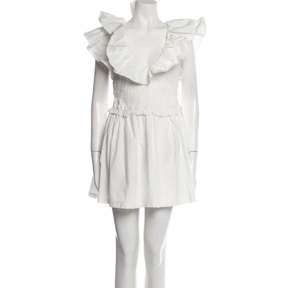 NWT CLEOBELLA WHITE BABYDOLL DRESS SIZE LARGE